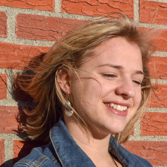 Copper Earrings with Leather Accents - Picture 3 of 4